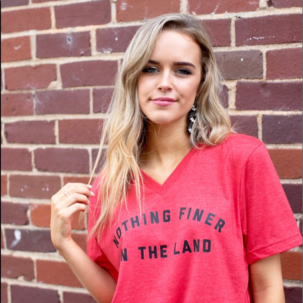 Nothing Finer in the Land Unisex V Neck | Georgia